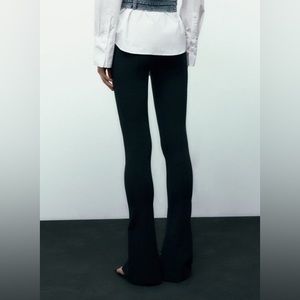 Split flared leggings